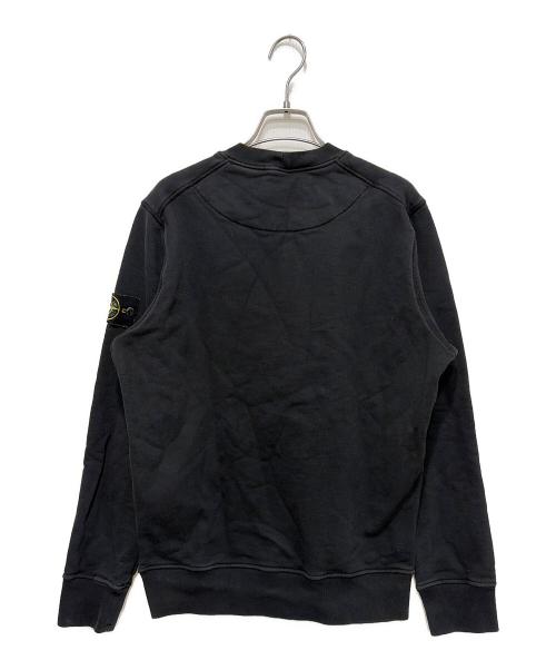 STONE ISLAND（ストーンアイランド）STONE ISLAND (ストーンアイランド) ロゴパッチクルーネックスウェット ブラック サイズ:Ｍの古着・服飾アイテム
