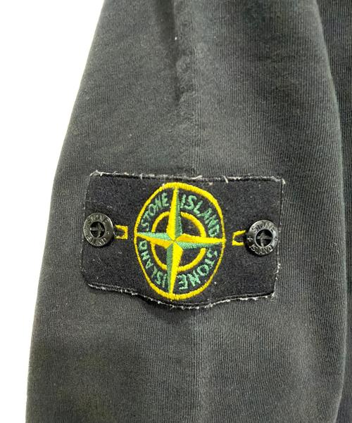 STONE ISLAND（ストーンアイランド）STONE ISLAND (ストーンアイランド) ロゴパッチクルーネックスウェット ブラック サイズ:Ｍの古着・服飾アイテム