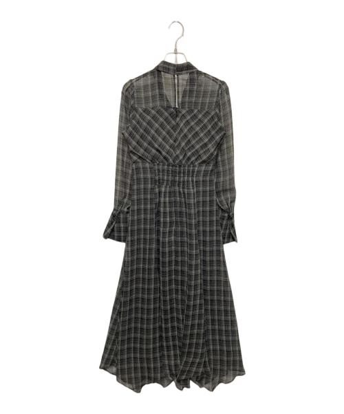 MERCURY DUO（マーキュリーデュオ）MERCURY DUO (マーキュリーデュオ) ツイストネックロングスリーブワンピース グレー サイズ:Ｓの古着・服飾アイテム
