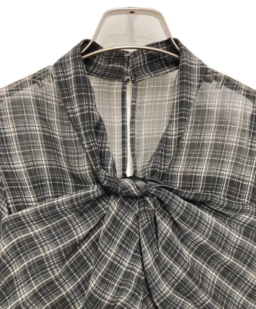 MERCURY DUO（マーキュリーデュオ）MERCURY DUO (マーキュリーデュオ) ツイストネックロングスリーブワンピース グレー サイズ:Ｓの古着・服飾アイテム