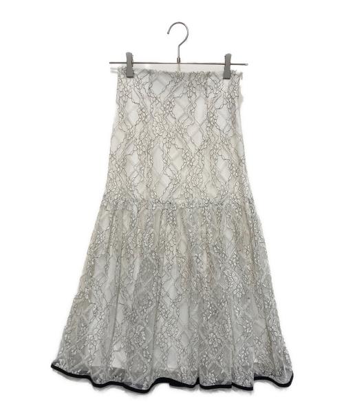 Noela（ノエラ）Noela (ノエラ) 配色チェックレーススカート ホワイト サイズ:Ｓの古着・服飾アイテム