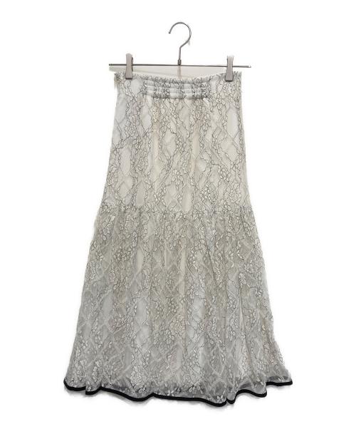 Noela（ノエラ）Noela (ノエラ) 配色チェックレーススカート ホワイト サイズ:Ｓの古着・服飾アイテム