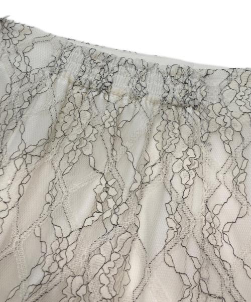 Noela（ノエラ）Noela (ノエラ) 配色チェックレーススカート ホワイト サイズ:Ｓの古着・服飾アイテム