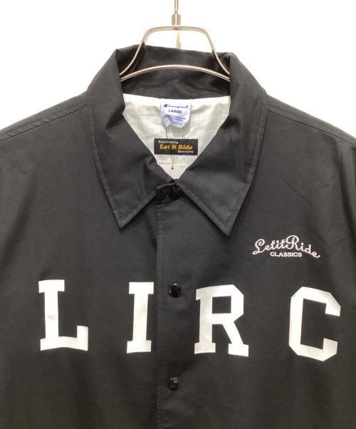 Champion（チャンピオン）Champion (チャンピオン) Let it Ride (レットイットライド) 別注コーチジャケット ブラック サイズ:Lの古着・服飾アイテム