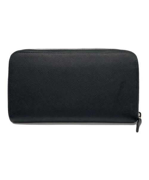 PRADA（プラダ）PRADA (プラダ) ラウンドファスナー財布 ブラックの古着・服飾アイテム