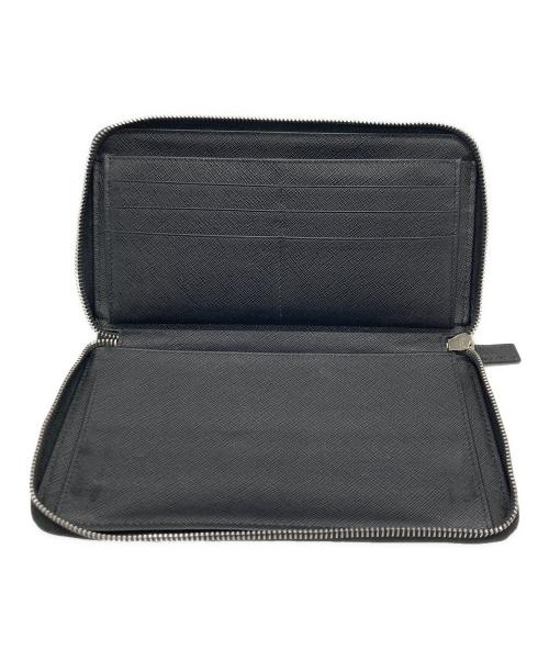 PRADA（プラダ）PRADA (プラダ) ラウンドファスナー財布 ブラックの古着・服飾アイテム