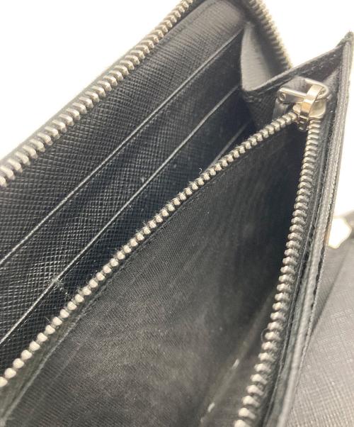 PRADA（プラダ）PRADA (プラダ) ラウンドファスナー財布 ブラックの古着・服飾アイテム
