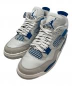 NIKEナイキ）の古着「エア ジョーダン 4 レトロ」｜ホワイト×ブルー