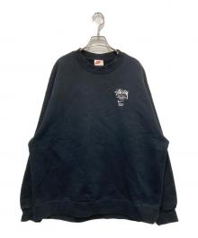 NIKE×stussy（ナイキ×ステューシー）の古着「コラボロゴ刺繍スウェット」｜ブラック