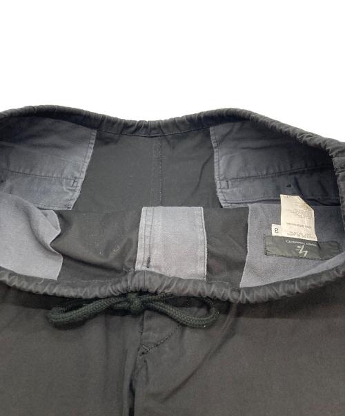 YOHJI YAMAMOTO（ヨウジヤマモト）YOHJI YAMAMOTO (ヨウジヤマモト) ワイドテーパードパンツ ブラック サイズ:3の古着・服飾アイテム