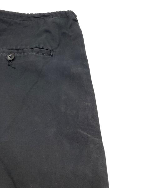 YOHJI YAMAMOTO（ヨウジヤマモト）YOHJI YAMAMOTO (ヨウジヤマモト) ワイドテーパードパンツ ブラック サイズ:3の古着・服飾アイテム