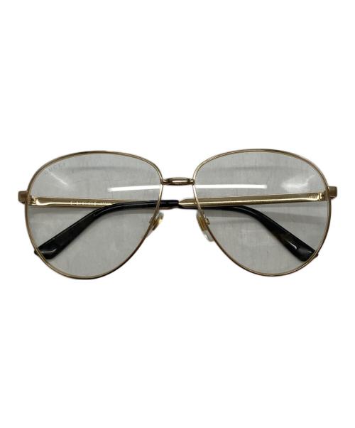 GUCCI（グッチ）GUCCI (グッチ) メタルフレーム眼鏡 ゴールド サイズ:61□14-145の古着・服飾アイテム