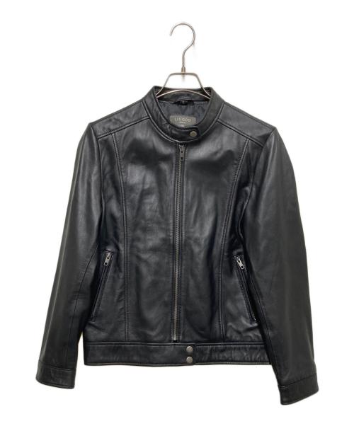 Liugoo Leathers（リューグーレザーズ）LIUGOO LEATHERS (リューグーレザーズ) ラムレザーシングルライダースジャケット ブラック サイズ:Lの古着・服飾アイテム