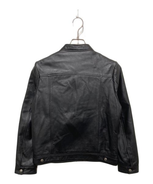 Liugoo Leathers（リューグーレザーズ）LIUGOO LEATHERS (リューグーレザーズ) ラムレザーシングルライダースジャケット ブラック サイズ:Lの古着・服飾アイテム