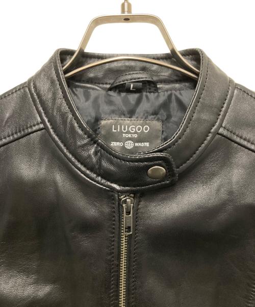 Liugoo Leathers（リューグーレザーズ）LIUGOO LEATHERS (リューグーレザーズ) ラムレザーシングルライダースジャケット ブラック サイズ:Lの古着・服飾アイテム