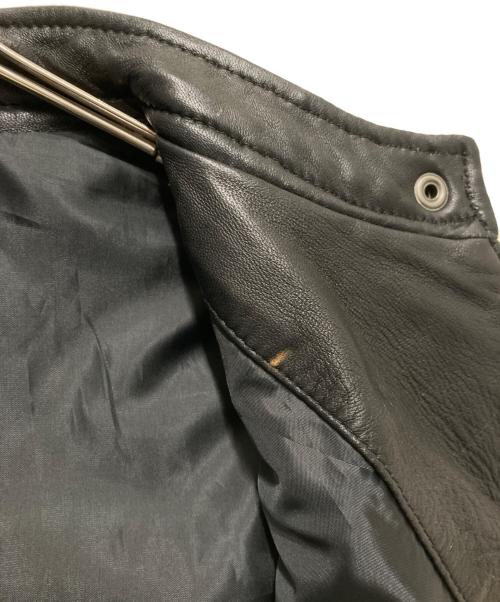 Liugoo Leathers（リューグーレザーズ）LIUGOO LEATHERS (リューグーレザーズ) ラムレザーシングルライダースジャケット ブラック サイズ:Lの古着・服飾アイテム
