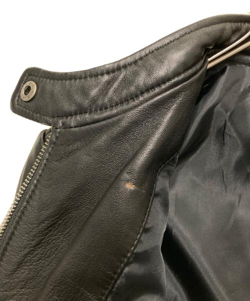 Liugoo Leathers（リューグーレザーズ）LIUGOO LEATHERS (リューグーレザーズ) ラムレザーシングルライダースジャケット ブラック サイズ:Lの古着・服飾アイテム