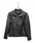 LIUGOO LEATHERS（リューグーレザーズ）の古着「ラムレザーシングルライダースジャケット」｜ブラック