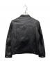 LIUGOO LEATHERS (リューグーレザーズ) ラムレザーシングルライダースジャケット ブラック サイズ:L：8000円