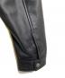 中古・古着 LIUGOO LEATHERS (リューグーレザーズ) ラムレザーシングルライダースジャケット ブラック サイズ:L：8000円