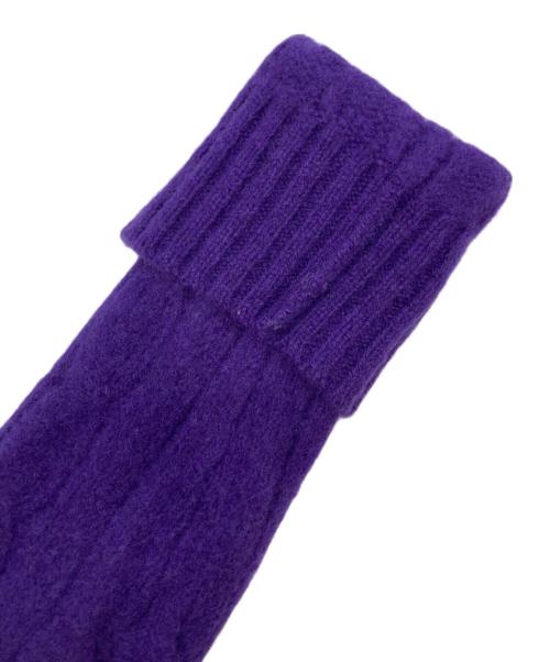 POLO RALPH LAUREN（ポロ・ラルフローレン）POLO RALPH LAUREN (ポロ・ラルフローレン) カシミヤ混ポニー刺繍ニット パープル サイズ:XSの古着・服飾アイテム