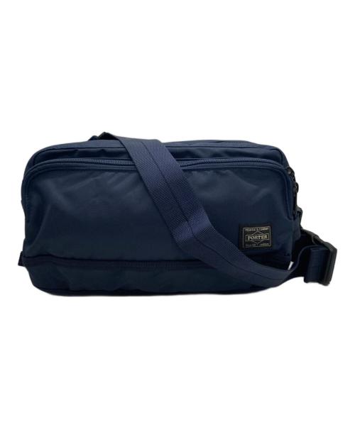 PORTER（ポーター）PORTER (ポーター) フラッシュ ウエストバッグ ネイビーの古着・服飾アイテム