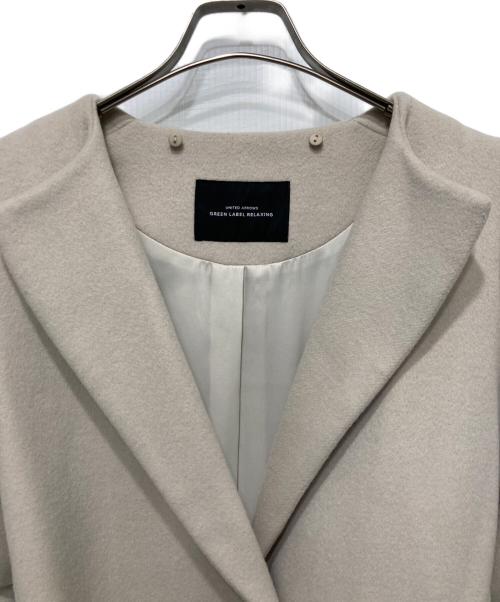 green label relaxing（グリーンレーベルリラクシング）green label relaxing (グリーンレーベルリラクシング) D ファーエリツキ ベルトコート アイボリー サイズ:36の古着・服飾アイテム