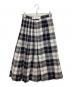 O'NEIL OF DUBLIN（オニールオブダブリン）の古着「チェック プリーツ ラップ キルトスカート」｜ブラック×ホワイト