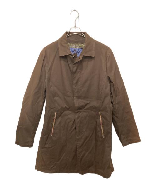 ETRO（エトロ）ETRO (エトロ) ステンカラーコート ブラウン サイズ:Lの古着・服飾アイテム