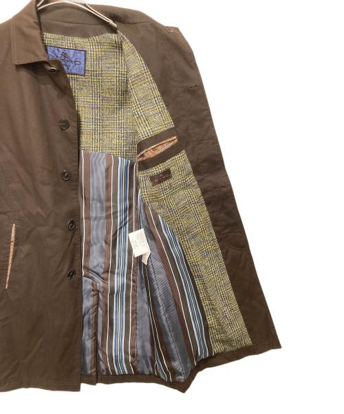 ETRO（エトロ）ETRO (エトロ) ステンカラーコート ブラウン サイズ:Lの古着・服飾アイテム