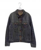 JACOB COHENヤコブコーエン）の古着「裏チェックデニムジャケット」｜インディゴ