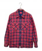 SUPREMEシュプリーム）の古着「キルテッドジップフランネルシャツ」｜レッド