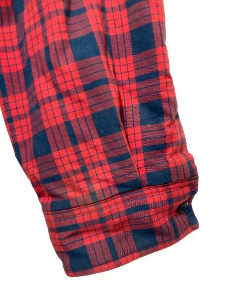 SUPREME（シュプリーム）SUPREME (シュプリーム) キルテッドジップフランネルシャツ レッド サイズ:Mの古着・服飾アイテム