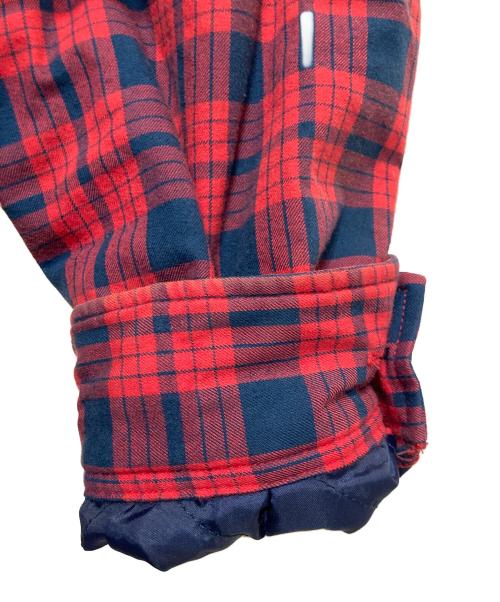 SUPREME（シュプリーム）SUPREME (シュプリーム) キルテッドジップフランネルシャツ レッド サイズ:Mの古着・服飾アイテム