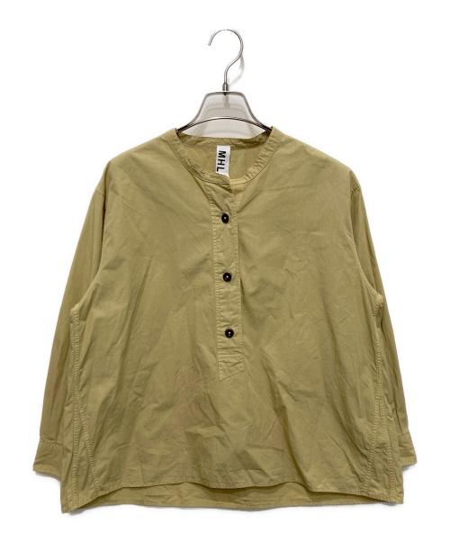 MHL（エムエイチエル）MHL (エムエイチエル) コンパクトコットンポプリンカラーシャツ イエロー サイズ:2の古着・服飾アイテム