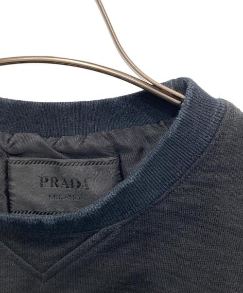 PRADA（プラダ）PRADA (プラダ) ロゴジャガードスウェット ブラック サイズ:Lの古着・服飾アイテム