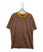 ）の古着「ズッカ総柄クルーネックTシャツ」｜ブラウン