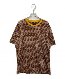 FENDI（フェンディ）の古着「ズッカ総柄クルーネックTシャツ」｜ブラウン