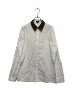 ）の古着「襟ズッカブロードシャツ」｜ホワイト×ブラウン