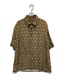 FENDI（フェンディ）の古着「ズッカFFロゴ総柄 S/Sシャツ」｜ブラウン