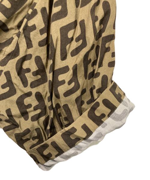 FENDI（フェンディ）FENDI (フェンディ) ズッカFFロゴ総柄 S/Sシャツ ブラウン サイズ:42の古着・服飾アイテム