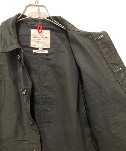 Le Sans Pareil（ル サン パレイユ）Le Sans Pareil (ル サン パレイユ) コットンモールスキン トラディショナル カバーオール ブラック サイズ:38の古着・服飾アイテム