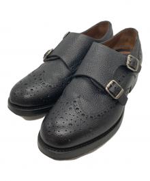 LOTTUSSE（ロトゥセ）の古着「ダブルモンクストラップシューズ」｜ブラック