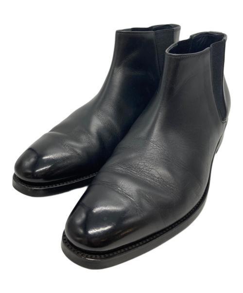 浅草靴誂（アサクサカチョウ）浅草靴誂 (アサクサカチョウ) サイドゴアアンクルブーツ ブラック サイズ:6 1/2の古着・服飾アイテム
