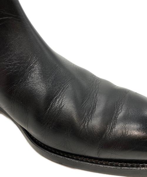 浅草靴誂（アサクサカチョウ）浅草靴誂 (アサクサカチョウ) サイドゴアアンクルブーツ ブラック サイズ:6 1/2の古着・服飾アイテム