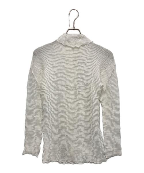 ISSEY MIYAKE（イッセイミヤケ）ISSEY MIYAKE (イッセイミヤケ) プリーツシャツ ホワイト サイズ:Ｍの古着・服飾アイテム