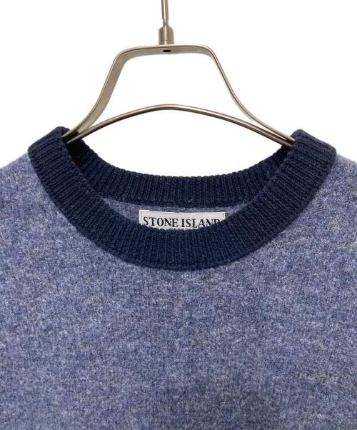 STONE ISLAND（ストーンアイランド）STONE ISLAND (ストーンアイランド) パッチ付きセーター ブルー サイズ:Mの古着・服飾アイテム