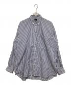 DAIWA PIER39ダイワ ピア39）の古着「テックボタンダウンシャツ」｜ブルー×ホワイト
