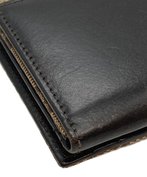 GUCCI（グッチ）GUCCI (グッチ) ジャッキーWホック財布 ベージュ×ブラックの古着・服飾アイテム