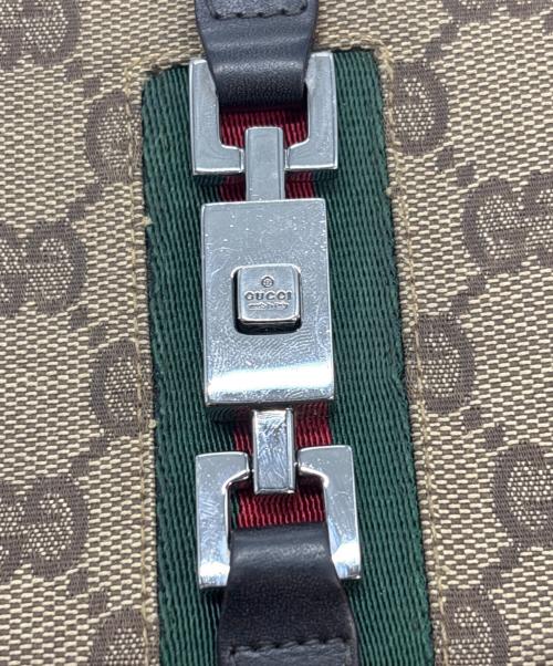 GUCCI（グッチ）GUCCI (グッチ) ジャッキーWホック財布 ベージュ×ブラックの古着・服飾アイテム